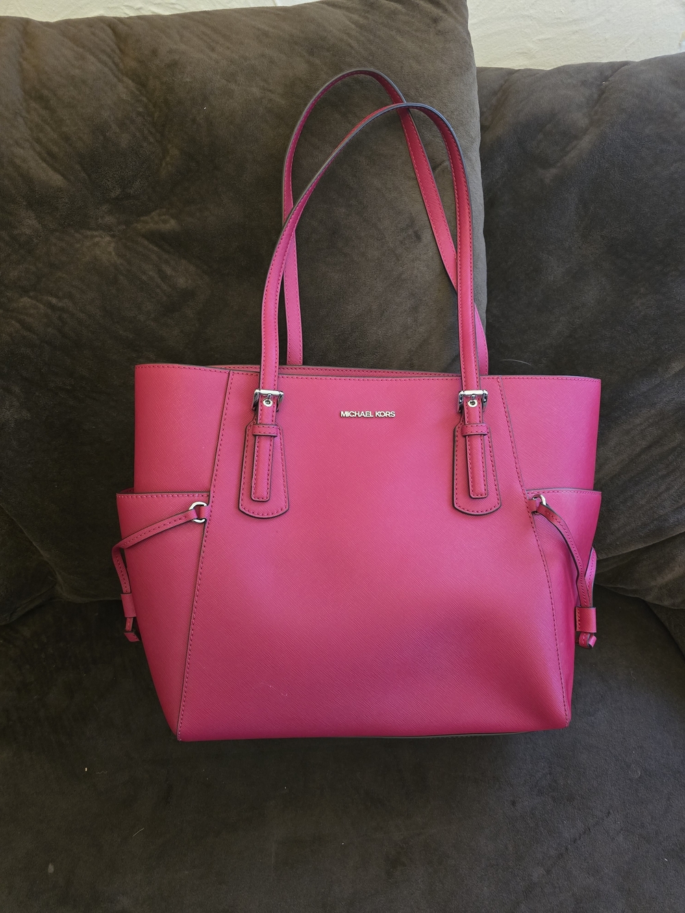 Michael Kors Fuchsia Saffiano Leather Tote